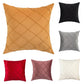 Velvet Cushion Covers Pleated Checked Plaid