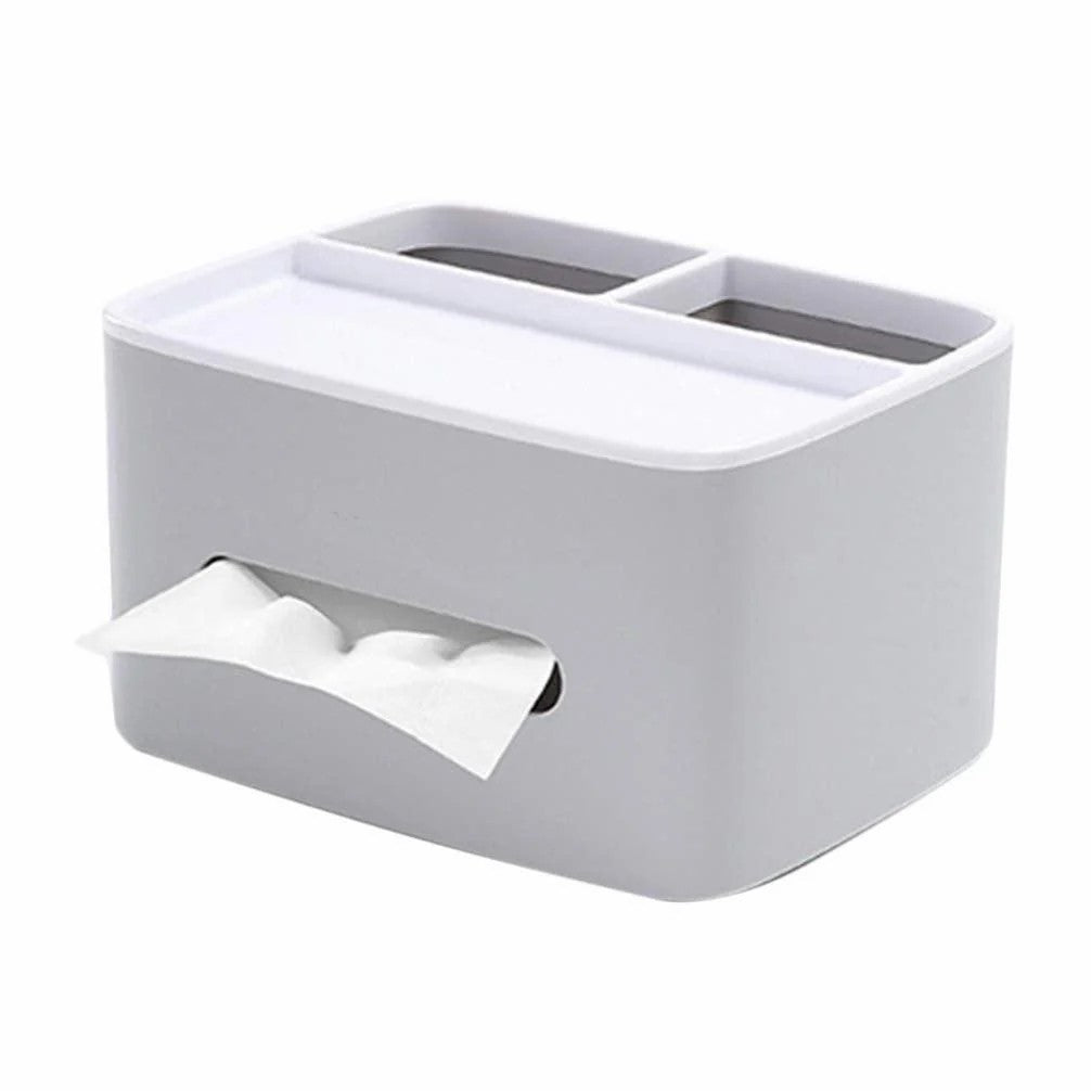 Tissue Box White Polypropylene Multifunctional