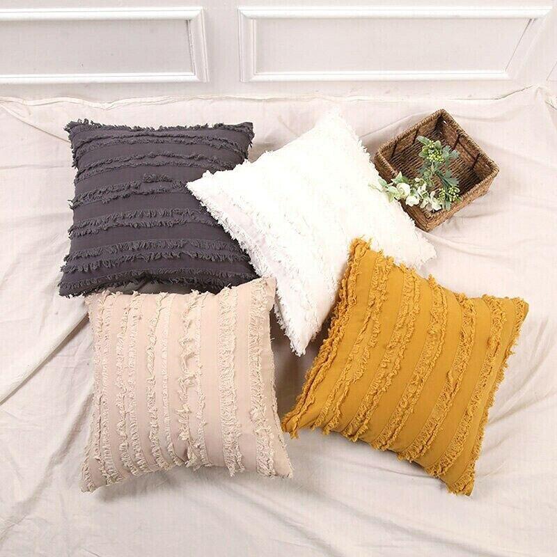 Cushion Covers Cotton Tassel Boho