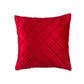 Velvet Cushion Covers Pleated Checked Plaid