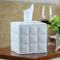 Tissue Box PU Leather Square Design Waterproof Bottom for Hotels