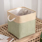 Fabric Storage Baskets Durable Foldable Linen Blend