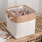 Fabric Storage Baskets Durable Foldable Linen Blend