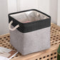 Fabric Storage Baskets Durable Foldable Linen Blend