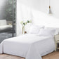 Single Flat Sheet White Cotton Clean Smooth Texture