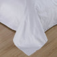 Single Flat Sheet White Cotton Clean Smooth Texture