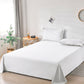 Single Flat Sheet White Cotton Clean Smooth Texture