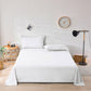 Single Flat Sheet White Cotton Clean Smooth Texture