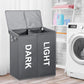 Laundry Hampers Dual Compartment Foldable Oxford