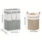 Dirty Laundry Basket Waterproof Canvas Foldable Large Capacity