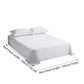 Single Flat Sheet White Cotton Clean Smooth Texture