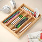 Bamboo Cutlery Tray Kitchen Drawer Storage