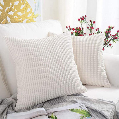 White European Pillowcase - 45x45 Plain Solid Color Decorative Cushion Cover