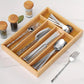 Bamboo Cutlery Tray Kitchen Drawer Storage