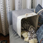 Fabric Storage Baskets Durable Foldable Linen Blend