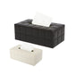 Tissue Box Faux PU Leather Rectangular Lattice Design Durable