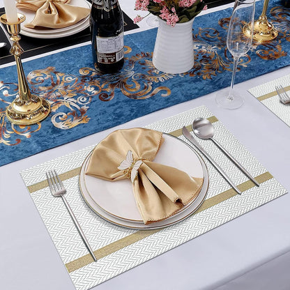 Placemats Blue horizontal stripe