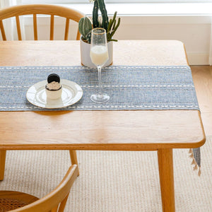 Blue-Gray Table Runner Polyester