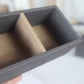 Tea Storage Box Gray Leather