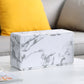 Marble Texture Tissue Box for Hotels Elegant PU Leather Napkin Holder